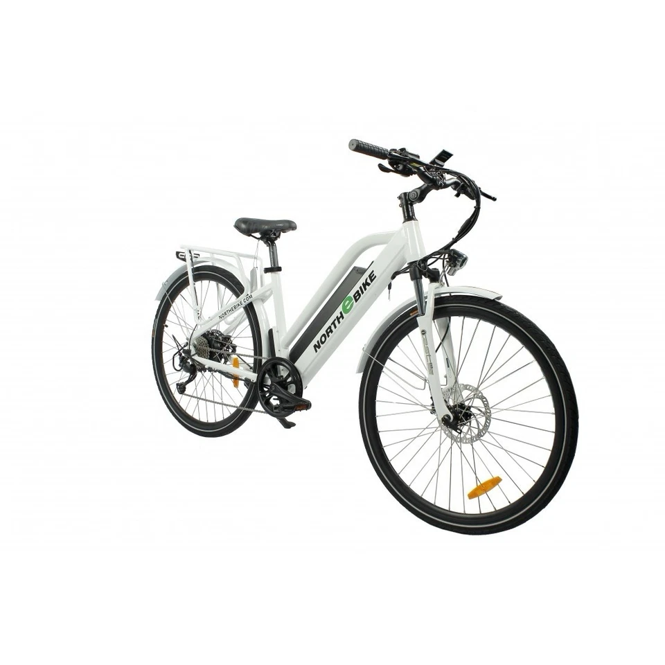 Women Step‑Through Electric Bike 500W 48V Full Suspension – White - Image 2 of 2