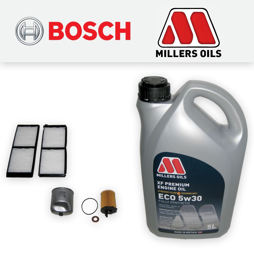 SERVICE KIT for MAZDA 2 1.6 MZ-CD DIESEL OIL FUEL CABIN FILTERS +ECO OIL (10-14)