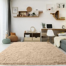 Fluffy Shaggy Area Rug Soft Plush Anti-Slip Carpet Mat for Bedroom Living Room