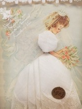 Vintage Treasure Masters Bride Wedding Bridal All Linen Lace Handkerchief w/ Box