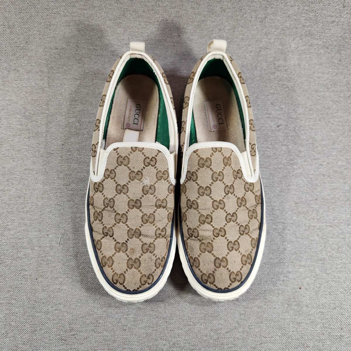 Gucci Tennis 1977 Retro Slip-On Mens Size 8 Sneakers GG  display picture 3