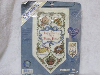Dimensions Banners Happy Home Ingredients Counted Cross Stitch Kit