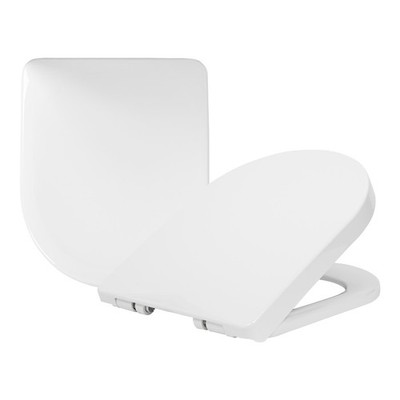 Quadratischer Soft Close WC-Sitz - Weiß - 2er Pack