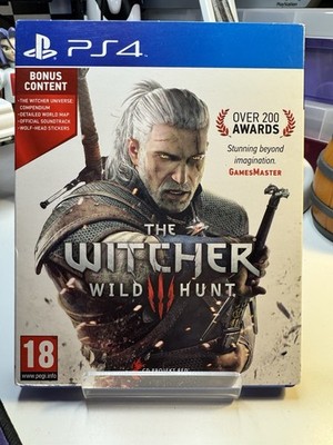 The Witcher 3 Wild Hunt PS4 Day 1 Edition Hülle, Karte, Soundtrack, Anleitung + mehr