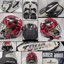 Goalie SR Hockey gear  SherWood Leg Pads Glove Mission Blocker Tour Chest Large