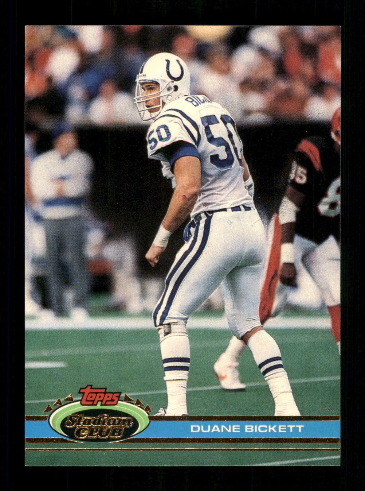 Duane Bickett 50 Indianapolis Football 1991 Topps 433 Sports Trading Card
