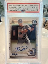 2020 Bowman Chrome 1st Bobby Witt Jr Auto 🔥PSA 10 Gem Mint 🔥