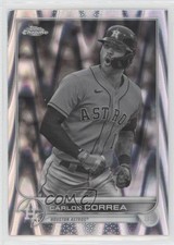 2022 Topps Chrome Sonic Black & White RayWave Refractor Carlos Correa #213 0x8e