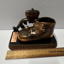 McClean's Bronzed Baby Shoe Figurine Bronze Black Jenny Elizabeth 1969