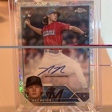 Max Meyer 2023 Topps Chrome Logofractor Rookie RC Auto Marlins