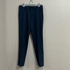 Haggar H26 Performance Dress Pants Slim Fit Super Flex Waistband Blue 30x30