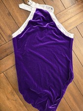 purple velvet leotard adult XL