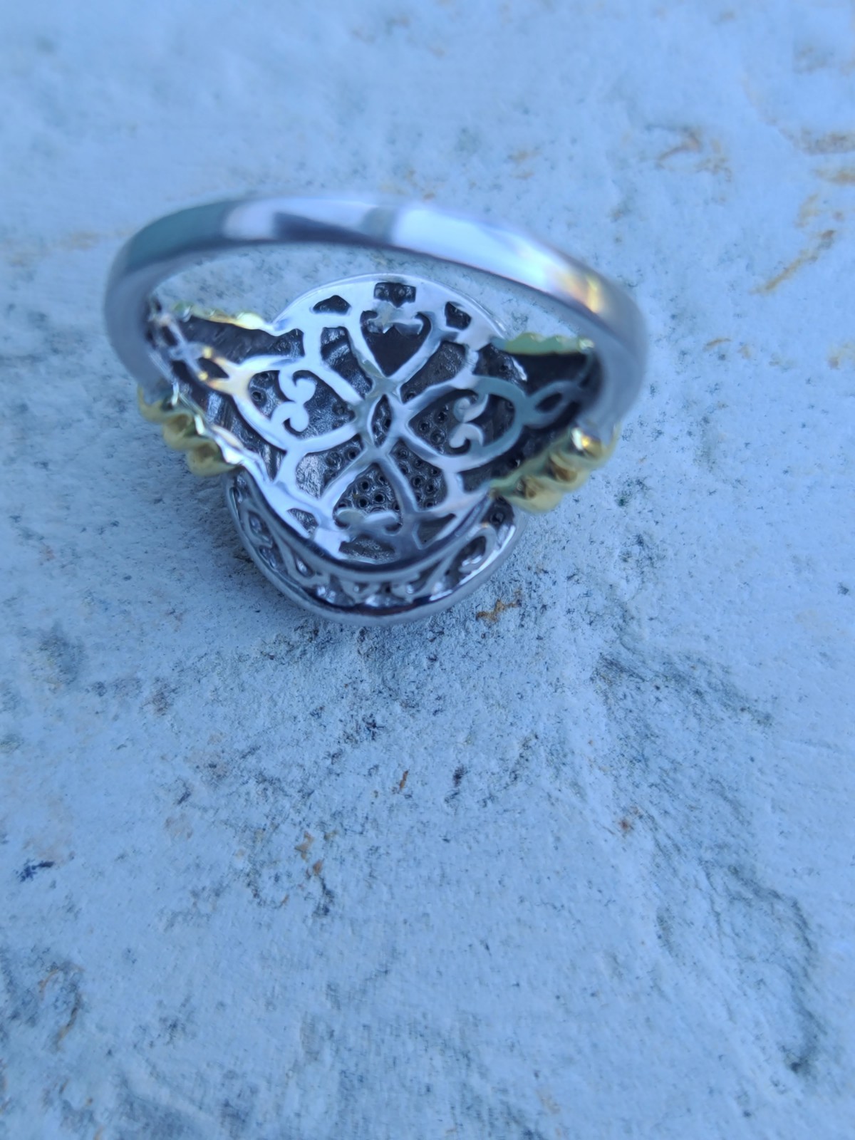 Sterling 925 Solid Silver Diamond Pave Cocktail R… - image 15