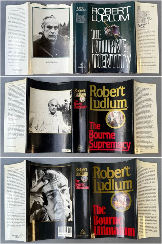 Robert Ludlum, First Ed 1st Print Bourne Trilogy. Identity, Supremacy, Ultimatum Foto 2 de 4