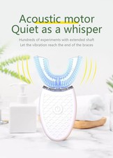 Intelligent U-Type Toothbrush Sonic USB Charge Waterproof Silicon Head Oral Care
