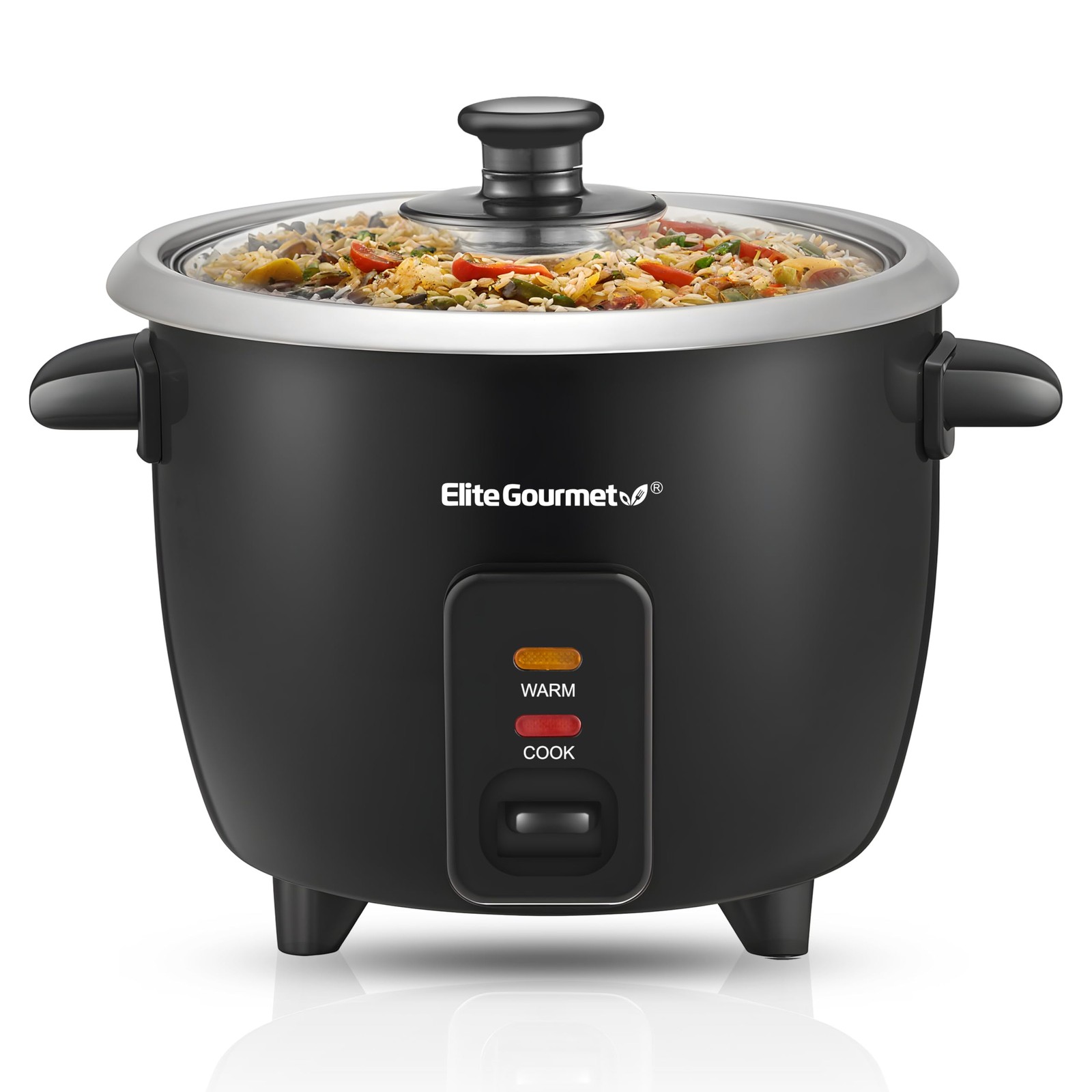 Elite Gourmet ERC003B Electric Rice Cooker with Automatic Keep Warm Makes Sou...
