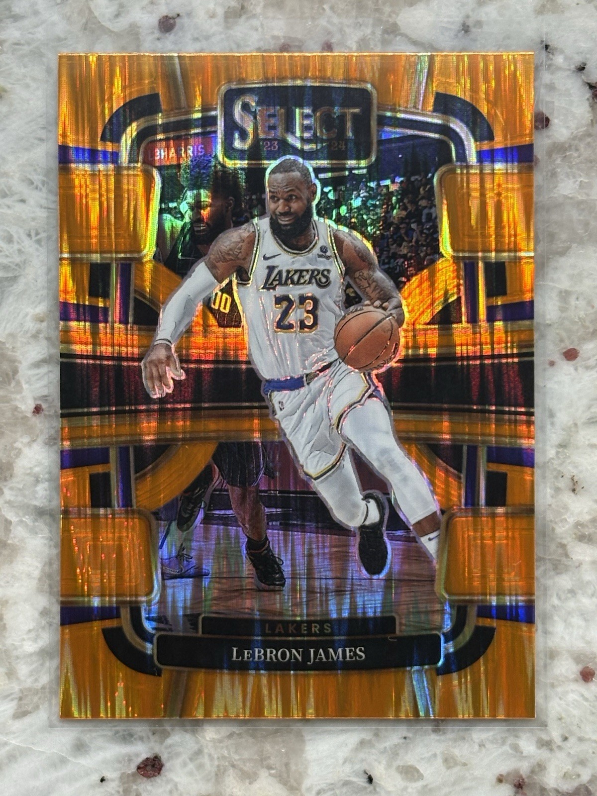 2023-24 Panini Select - Concourse LeBron James #66 Orange Flash Prizm