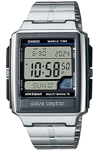 CASIO WAVE CEPTOR WV-59RD-1AJF Men's Quartz Watch Digital Silver NEW Japan