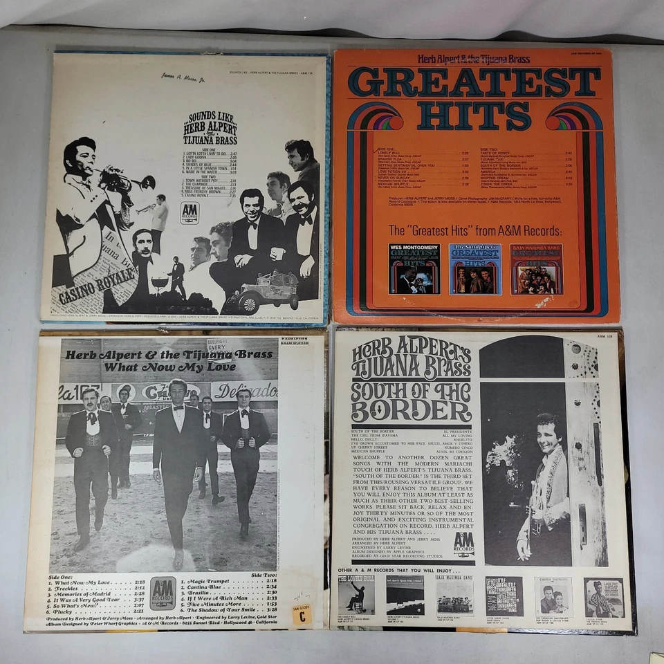 Lot of 6 Vintage Herb Alpert And The Tijuana Brass Vinyl LP A&M Records EX Foto 3 de 4