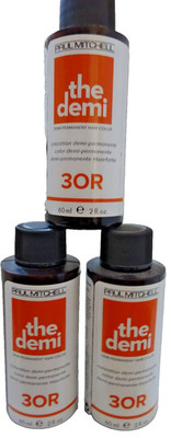 Paul Mitchell The Demi Demi-Permanent Cream Hair Color 3OR  3 X 60 ml = 180 ml