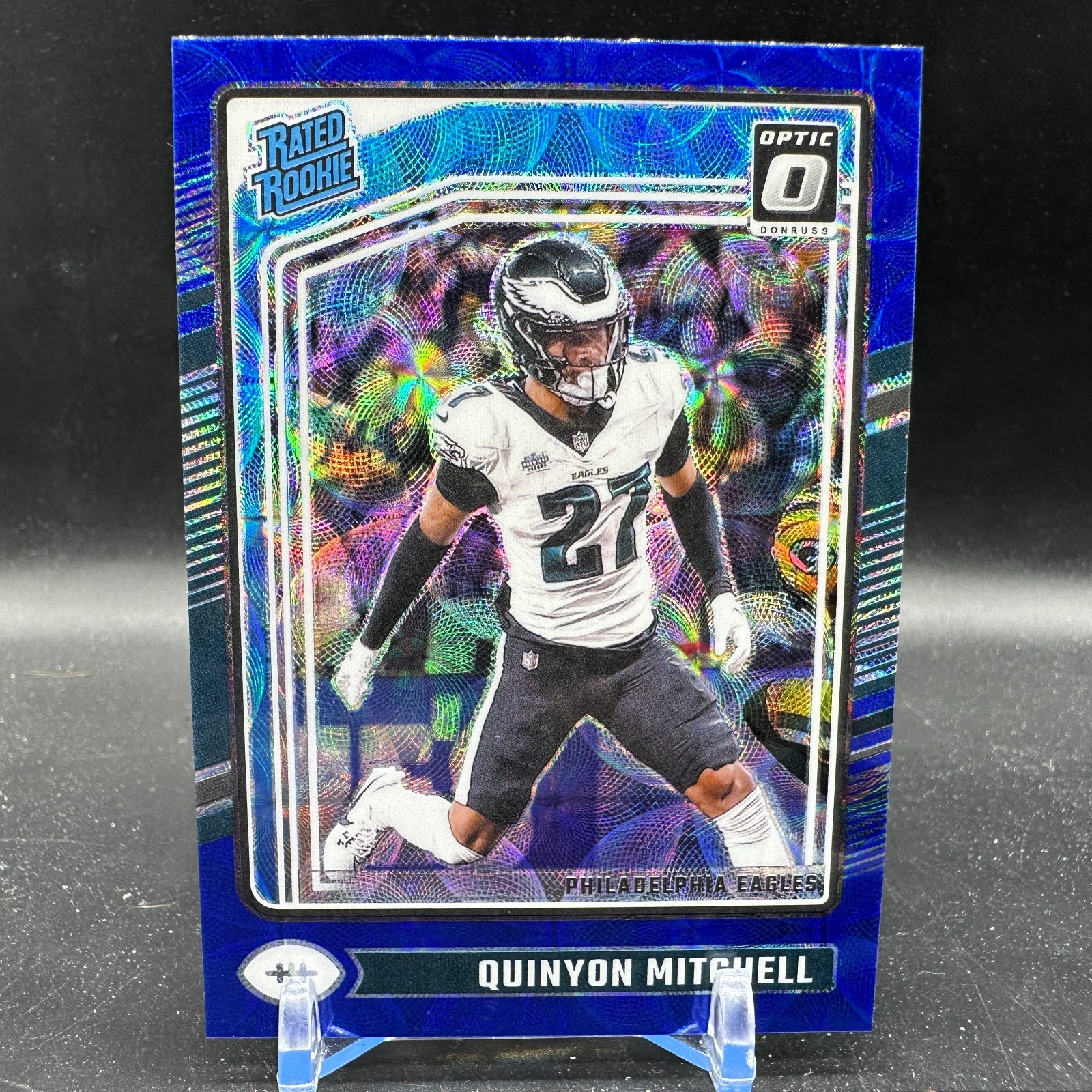 Quinyon Mitchell Rated Rookie Blue Scope 2024 Panini Donruss Optic RC #282