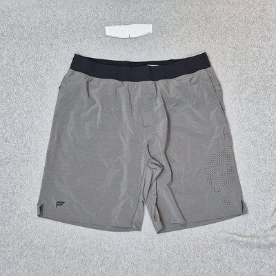 Fabletics Men Activewear Shorts XL Gray Nylon Polyester Zipper 7''