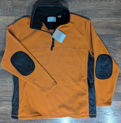 Starting Point Men's Nordic Fleece 1/4 Zip Pullover Spice Orange Medium NWT!