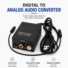 Digital To Analog Audio Converter Digital Coaxial Fiber Optic Analog Converter