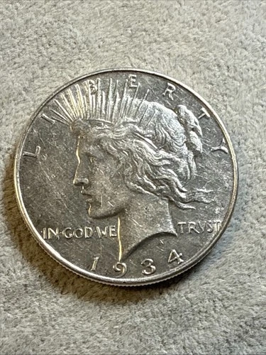 1934 P Silver Peace Dollar Ungraded 90% Silver MS BU UNC Uncirculated 7774