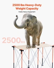 New Portable Folding Workstand, 4.16 x 2.18 ft Collapsible Workbench, 2500 lbs