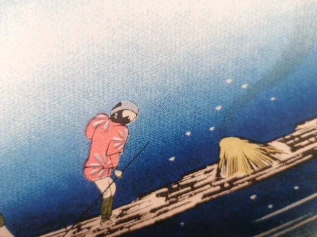 Impresión artística en madera de flores de cerezo en Arashiyama lugares famosos de Kyoto Foto 4 de 4