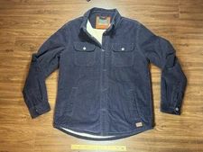 Jachs New York Men’s Navy Corduroy Sherpa Lined Size Large Button Up