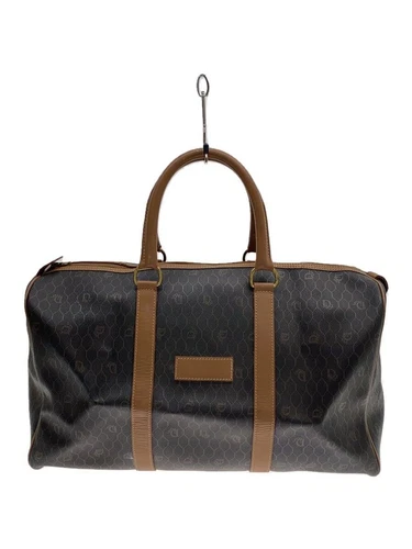 Sac Christian Dior Boston cuir marron monogramme occasion