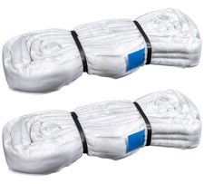 2pk 10 White Polyester Endless Round Sling For Wrecker Recovery 16800 Lbs