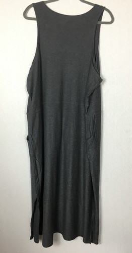 M&S Dress Grey Sleeveless Flexifit The Lounge Edit Stretch Dress Pocket UK 24 - Picture 3 of 24
