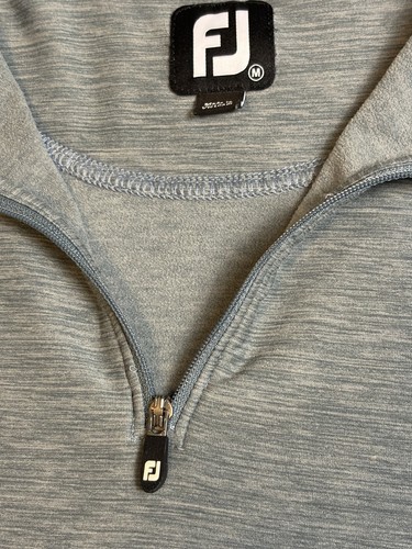 FootJoy Pullover Herren Medium Grau 1/4 Zip Performance Nylon Stretch Golf Active - Bild 3 von 6