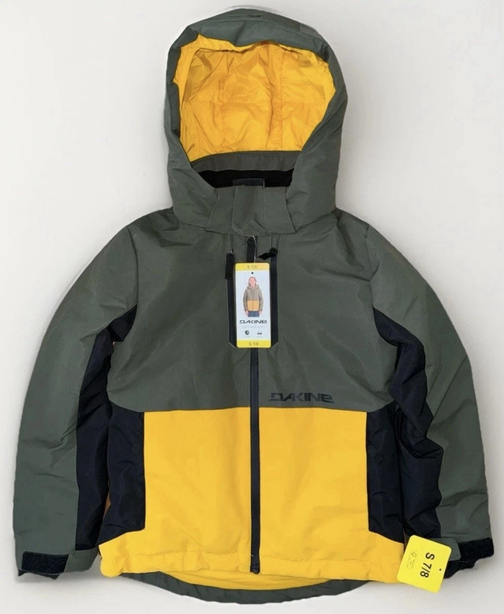 Dakine Youth Snow Jacket Color Green/ Yellow Wind & Water Resistant Size XL18/20