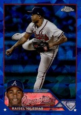 2023 Topps Chrome Sapphire Edition Raisel Iglesias #115 Atlanta Braves 3C