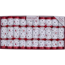 Robin Reed H5 Christmas 10-piece 8.5in Round Robin Party Crackers 42502.NOV