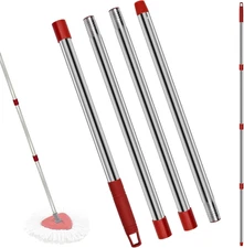 Adjustable Stainless Steel Spin Mop Replacement Handle 30 to 58 Inch Universal M