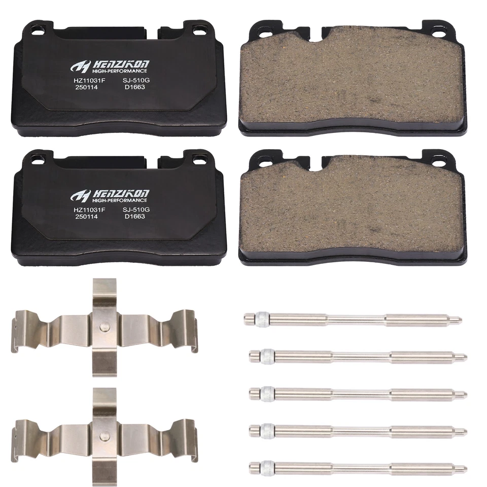 Pastillas de freno delanteras y traseras de cerámica con hardware para Audi Q5 2013-2017 Foto 2 de 4