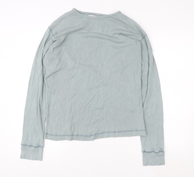 Tom Wolfe Jeans Damen T-Shirt Blau Langarm Baumwolle XL