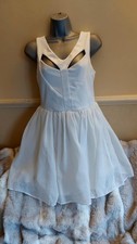Asos Cream sleeveless dress with lacy inserts Size 14 BNWT