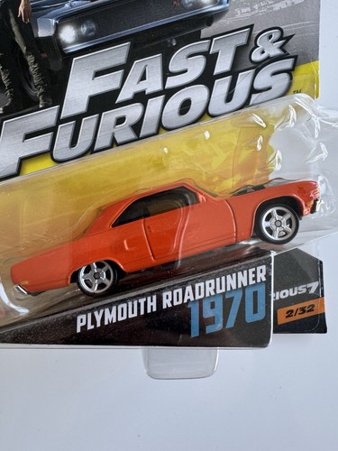 Fast & Furious 7 Mattel 2/32 Plymouth Roadrunner 1970 1:55 1/55 Scale NEW - Picture 2 of 3