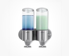 Simplehuman Wall Mount Shampoo and Soap Dispensers Stainless Steel New No Box