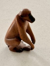 Vintage Hand Carved Wooden monkey 12 cm high