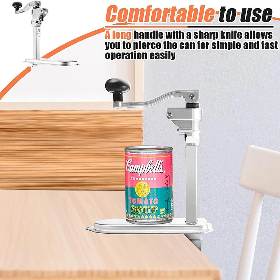 Commercial Can Opener Cast Steel Manual Table Can Opener Heavy-Duty-Professional - Image 4 of 4