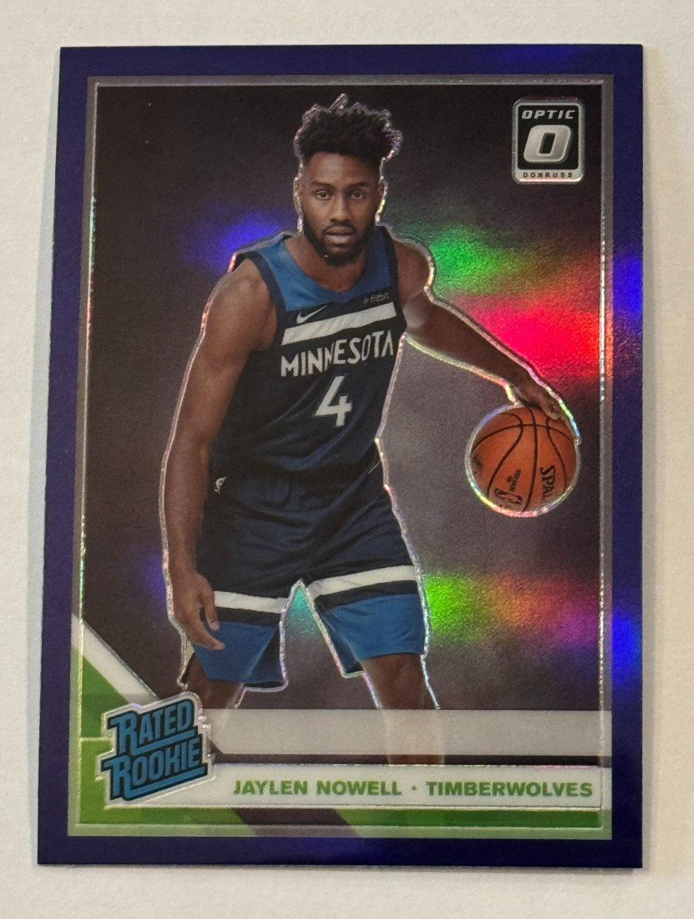 2019-20 Panini Donruss Optic Rated Rookie Holo Purple #155 Jaylen Nowell