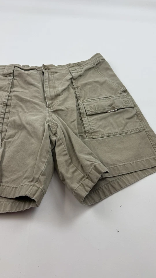 L.L. Pantalones Cortos Bean Cargo Para Hombres 40 Caqui Cintura Cómoda Algodón Bolsillos Carga Senderismo Foto 3 de 4