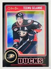 2014-15 O-Pee-Chee Hockey Teemu Selanne Retro Rainbow Black 006 / 100
